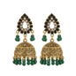 Antique Green & Gold Bead Jhumka