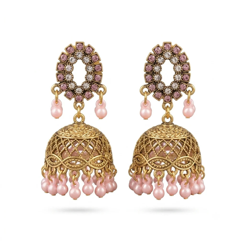 Elegant Pink Jhumka