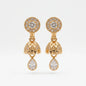 Golden Crystal Dangle Jhumka