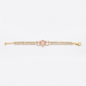 Golden Pink Tear-Drop Double-Strand Bracelet