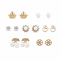 Regal Charm Multi-Pair Earring Set