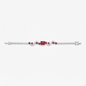 Ruby and Crystal Cluster Tennis Bracelet