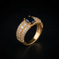 Golden Sapphire and Crystal Ring