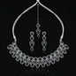 Silvery Emerald Leaflet Bridal Choker Set