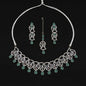 Silvery Mint Swirl Bridal Choker Set