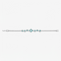 Turquoise and Crystal Cluster Tennis Bracelet