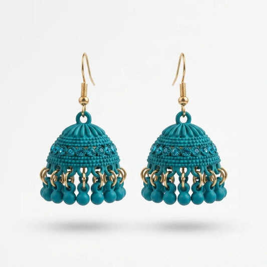 Vibrant Teal Jhumka