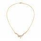 Golden Pavé Filigree Floral Necklace