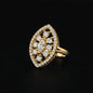 Golden Marquise Crystal Cluster Ring
