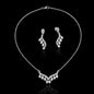 Silver Pear-Cut Vine 2-Piece Jewelry Set