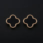 Rose Black Clover Earrings