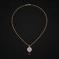 Golden Ruby Medallion Teardrop Pendant