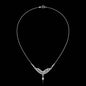 Silver Crystal Wing Necklace